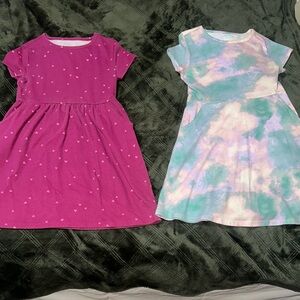 Charming Kids Dresses Set - Pink and Multicolor